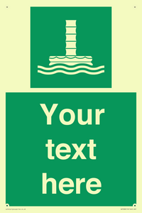 Custom sign safe condition Evacuation chute 